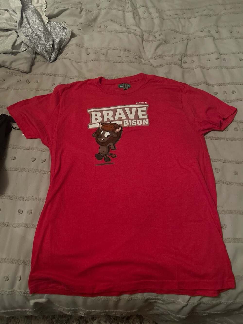 VeeFriends Brave Bison Red Graphic T-Shirt